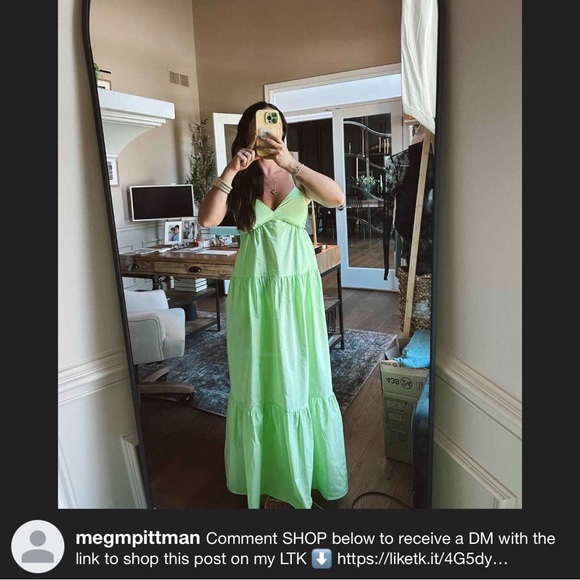 Maxi Sundress - A New Day, Green - Size Small - Picture 2 of 4